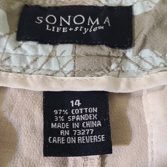 Sonoma Life + Style‎ Bermuda Stretch Shorts Bone Slits Golf Women's 14 - Picture 7 of 8